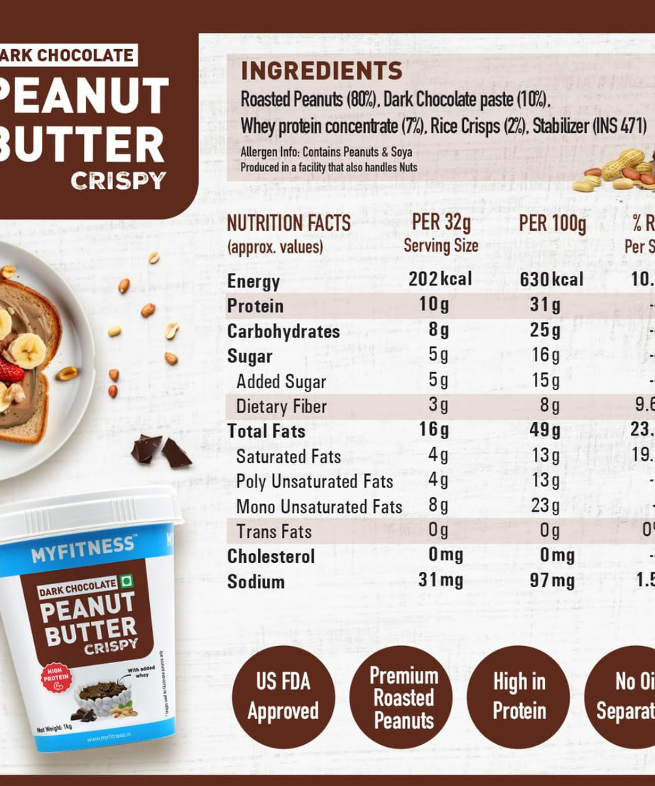 My Fitness Dark Chocolate Peanult Butter Crispy 1kg