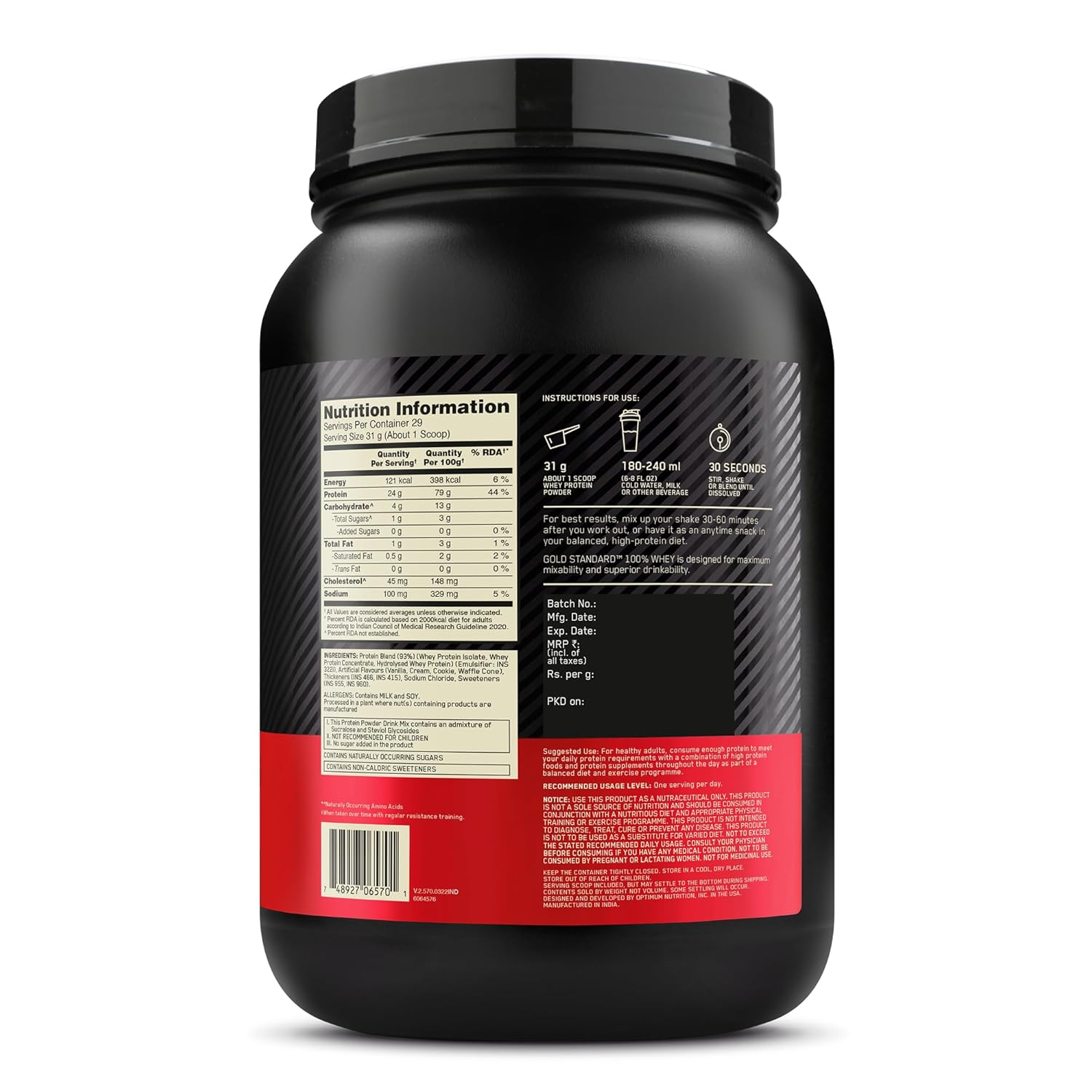 Optimum Nutrition Gold Standard 100% Whey 907g