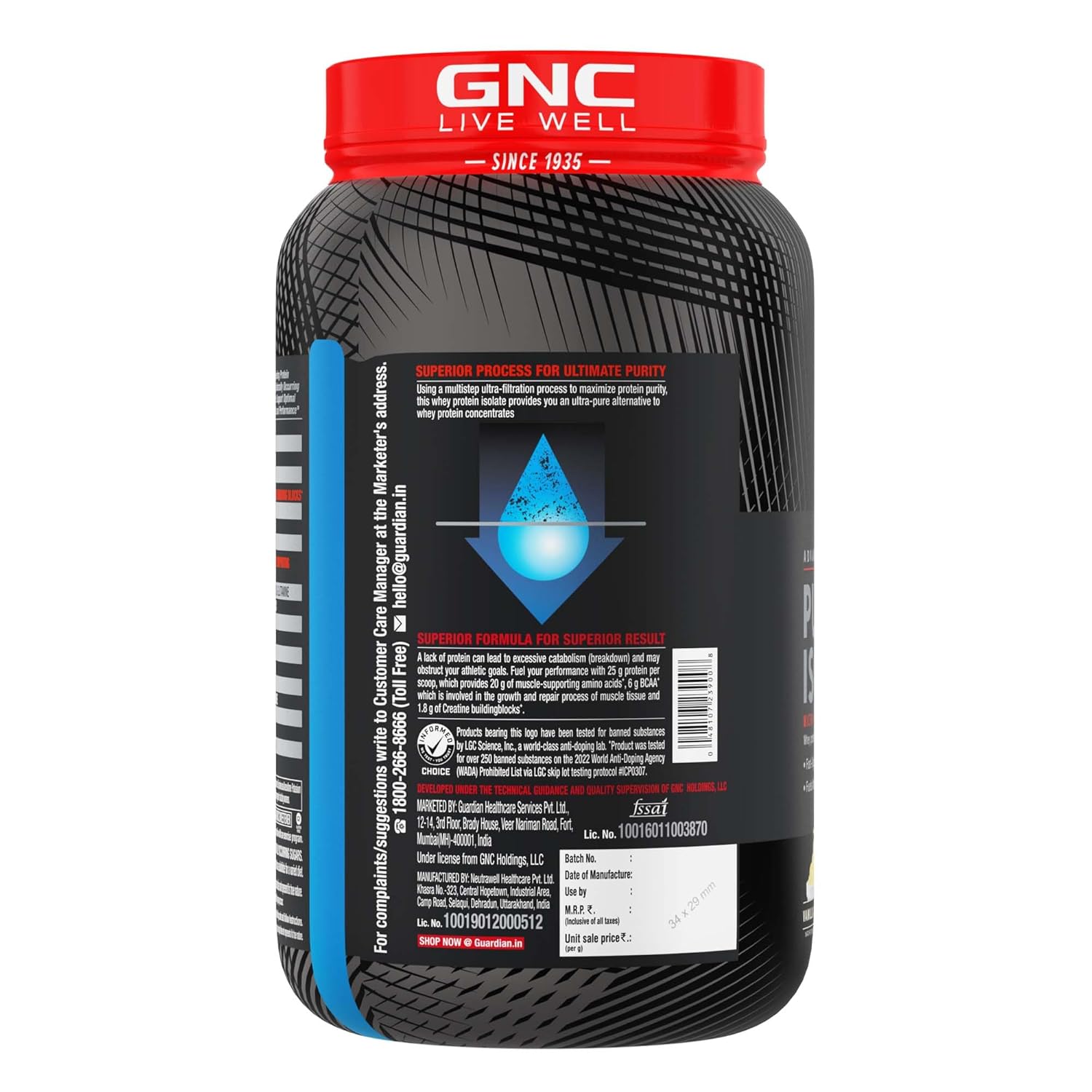 GNC AMP Advanced Muscle Performance Pure Isolate 907g
