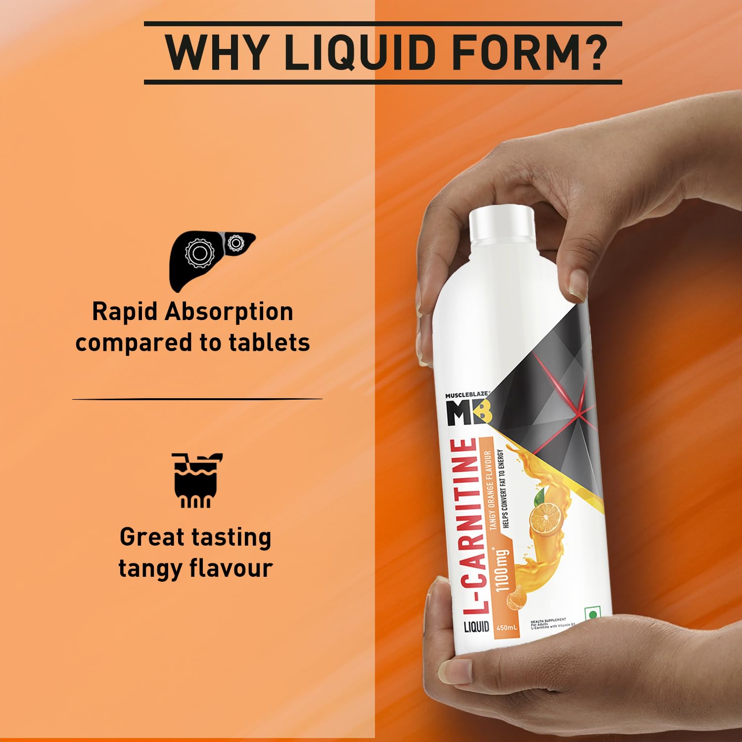 MuscleBlaze L-Carnitine 1100 Mg 450ml