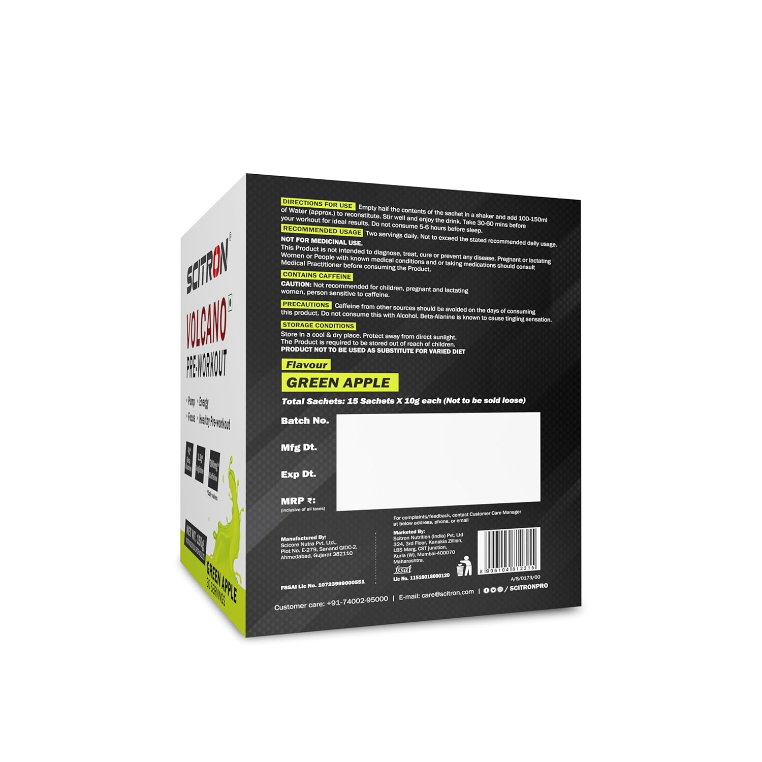 Scitron Volcano Pre Workout 150g