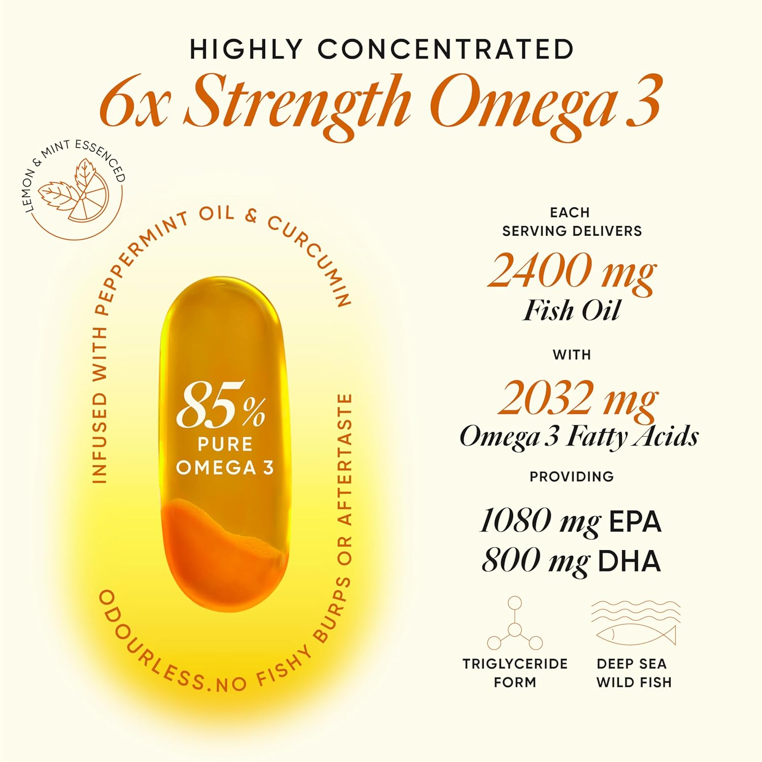 Wellbeing Nutrition Slow Ultra Strength Omega-3 Fish Oil 6X
