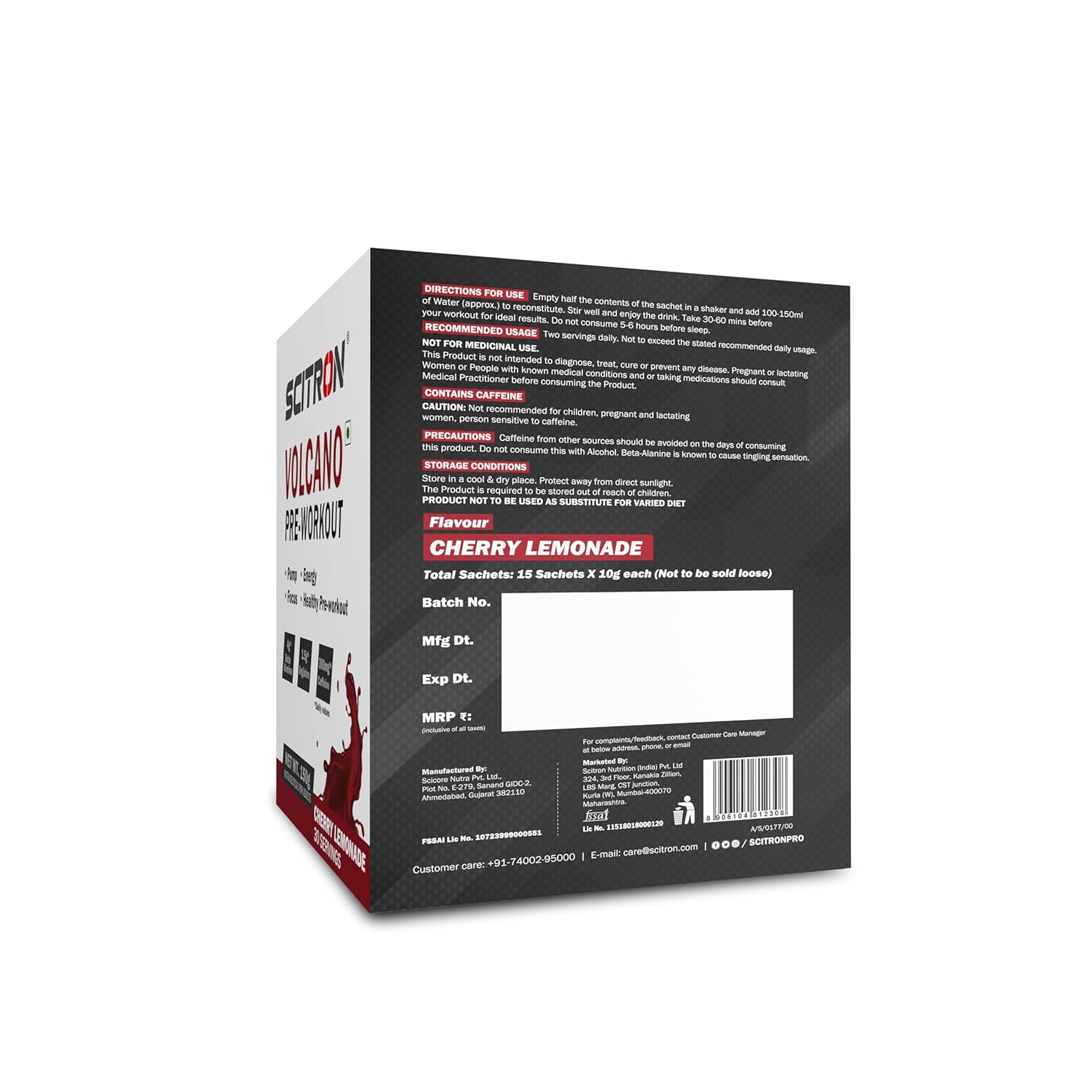 Scitron Volcano Pre Workout 150g