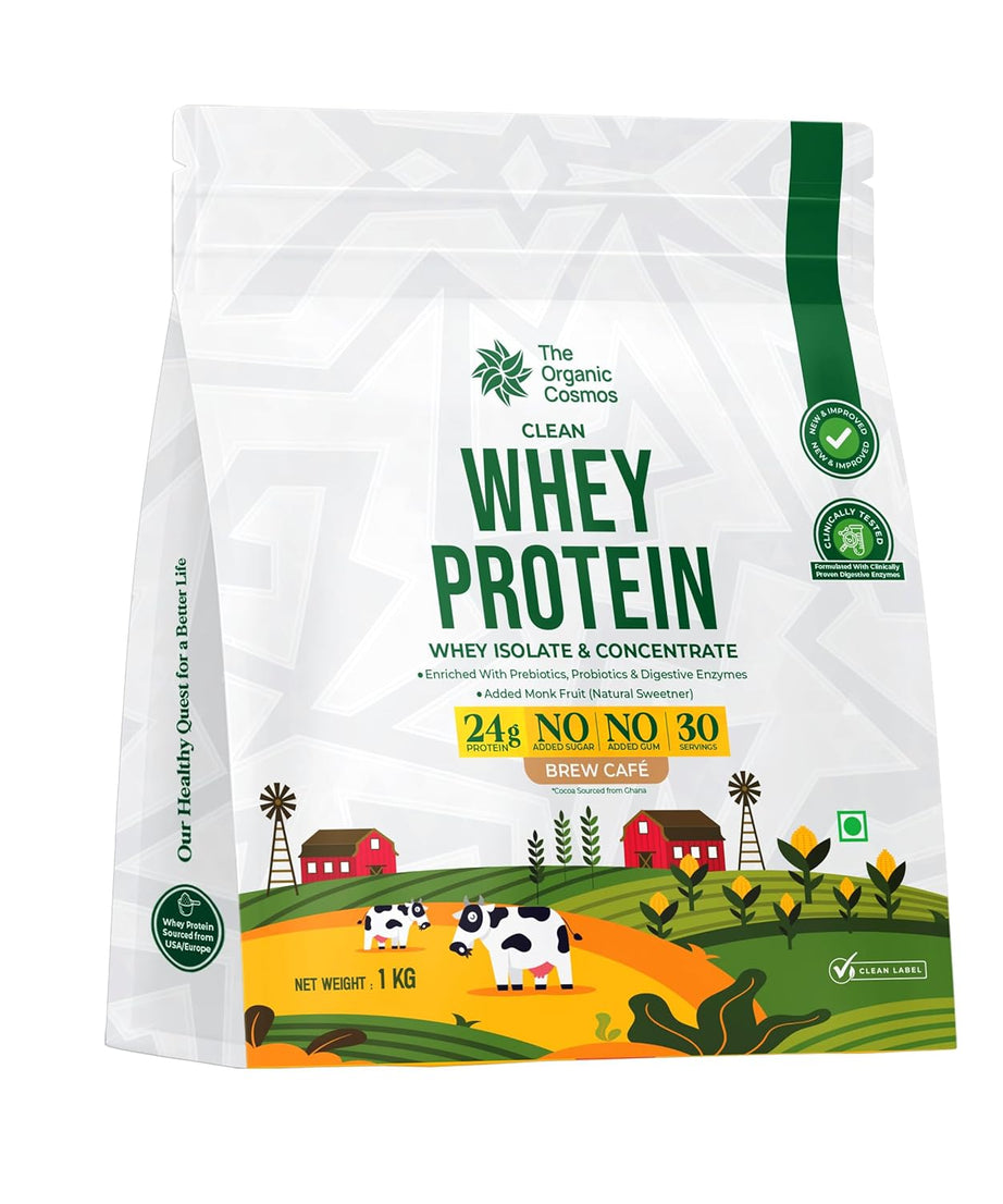 The Organic Cosmos Clean Whey Protein Isolate & Concentrate 1kg