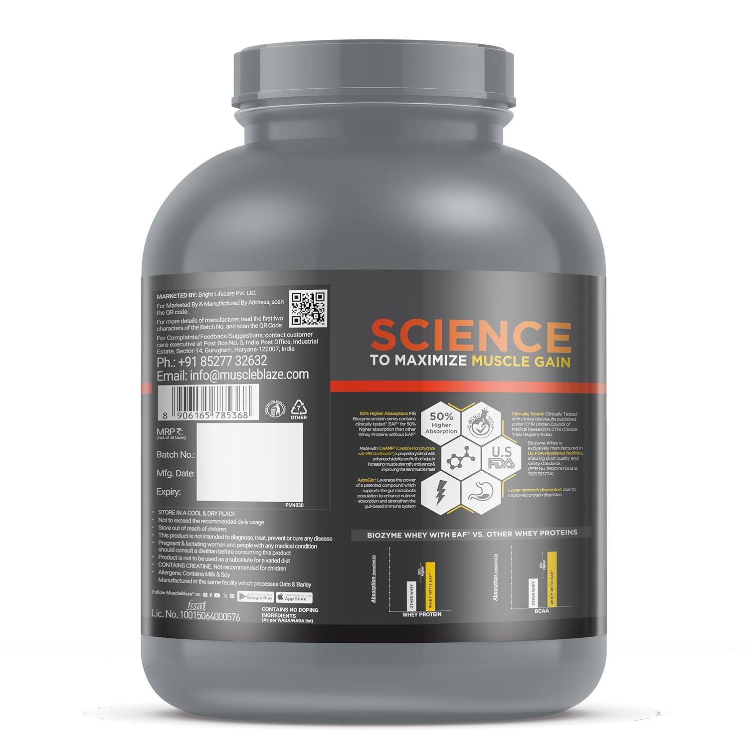 MuscleBlaze Biozyme Whey PR 2kg