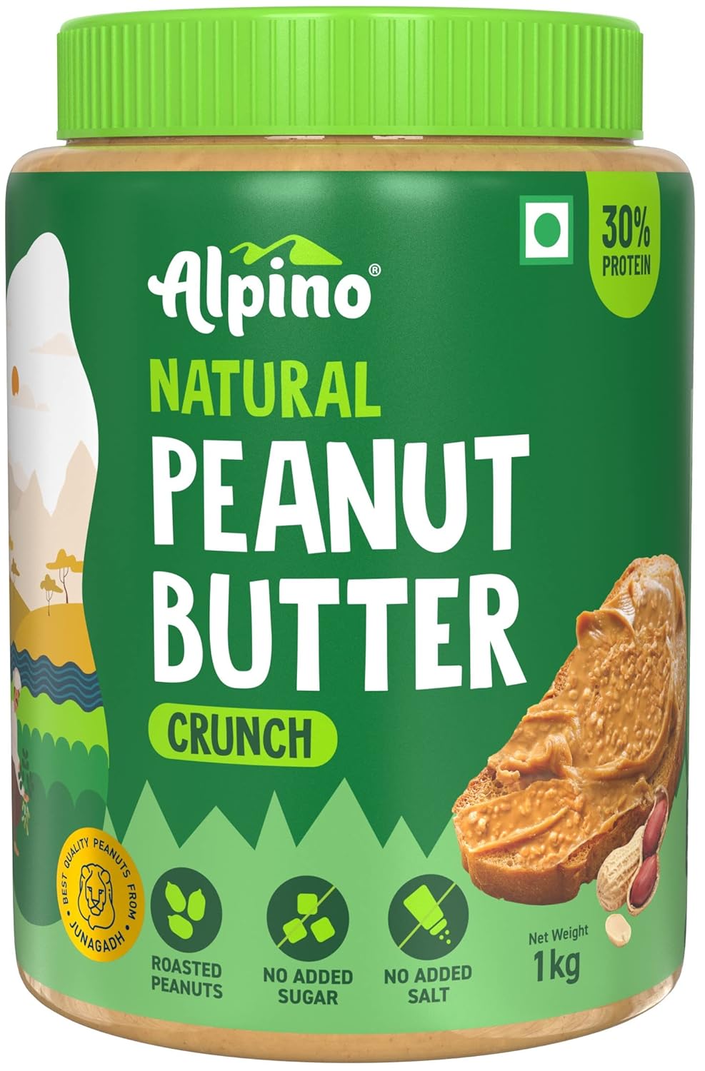 Alpino Natural Peanut Butter Crunch 1kg