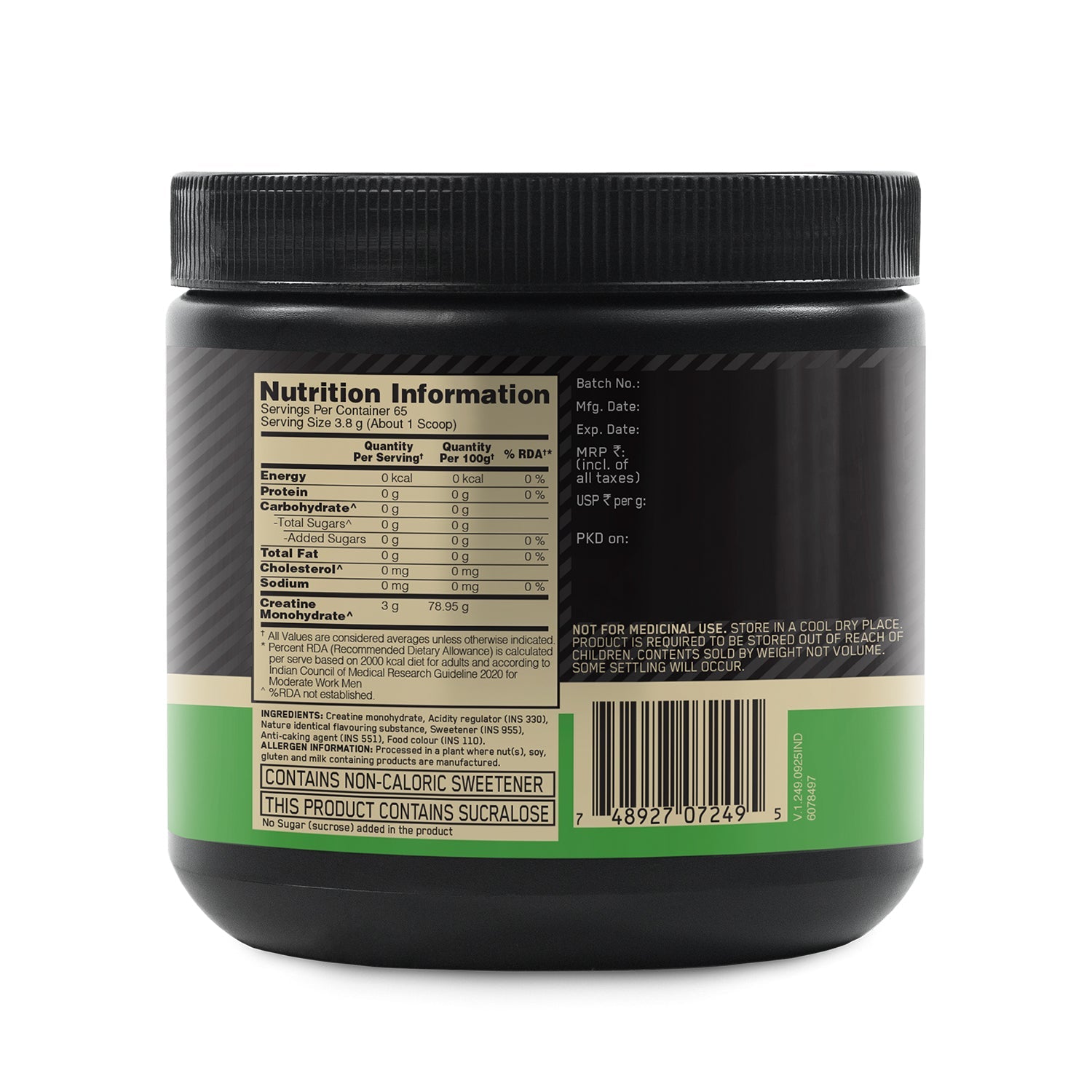 Optimum Nutrition Micronised Creatine Citrus 250g