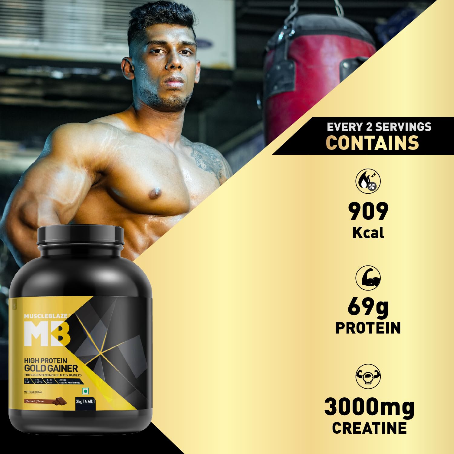 MuscleBlaze High Protein Gold Gainer 3kg