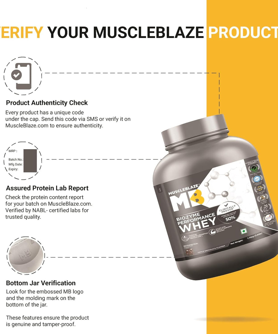 MuscleBlaze Biozyme Performance Whey 1.75kg