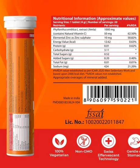 Fast&Up Immunity Booster Fizzy Orange