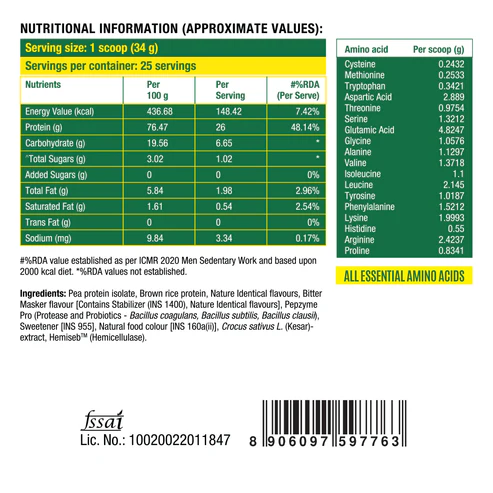 Fast&Up 100% Plant Protein 925g