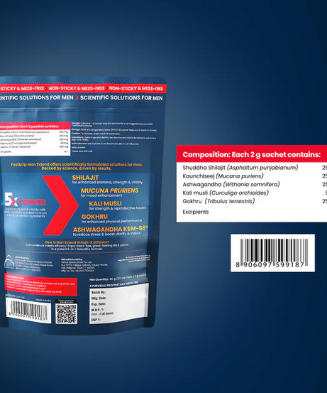 Fast&Up Man Extend Pure Himalayan Shilajit -X 20sachet