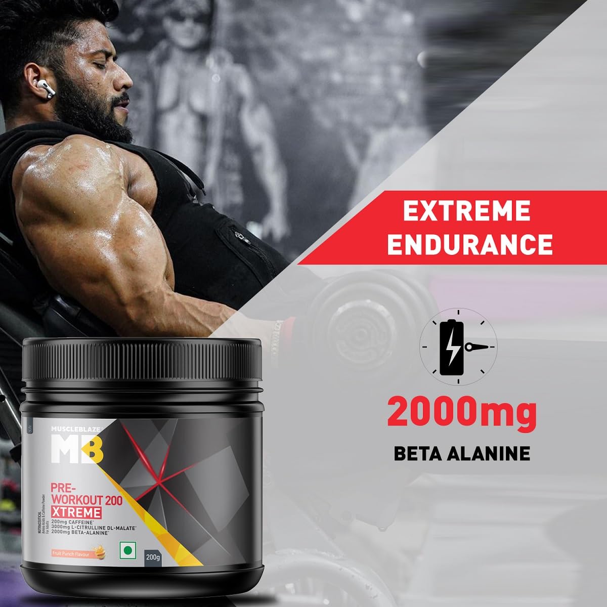 MuscleBlaze Pre Workout 200 Extreme 200g
