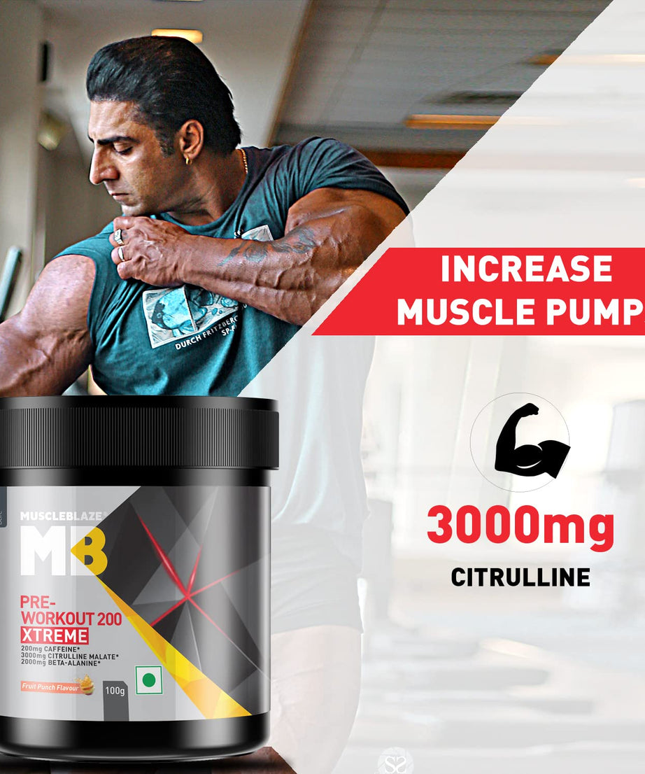 MuscleBlaze Pre Workout 200 Extreme 100g