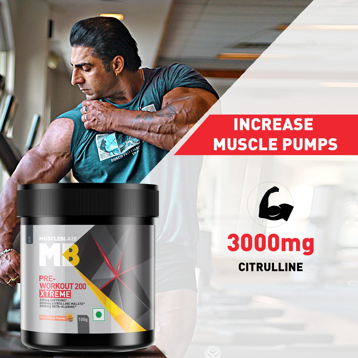 MuscleBlaze Pre Workout 200 Extreme 100g
