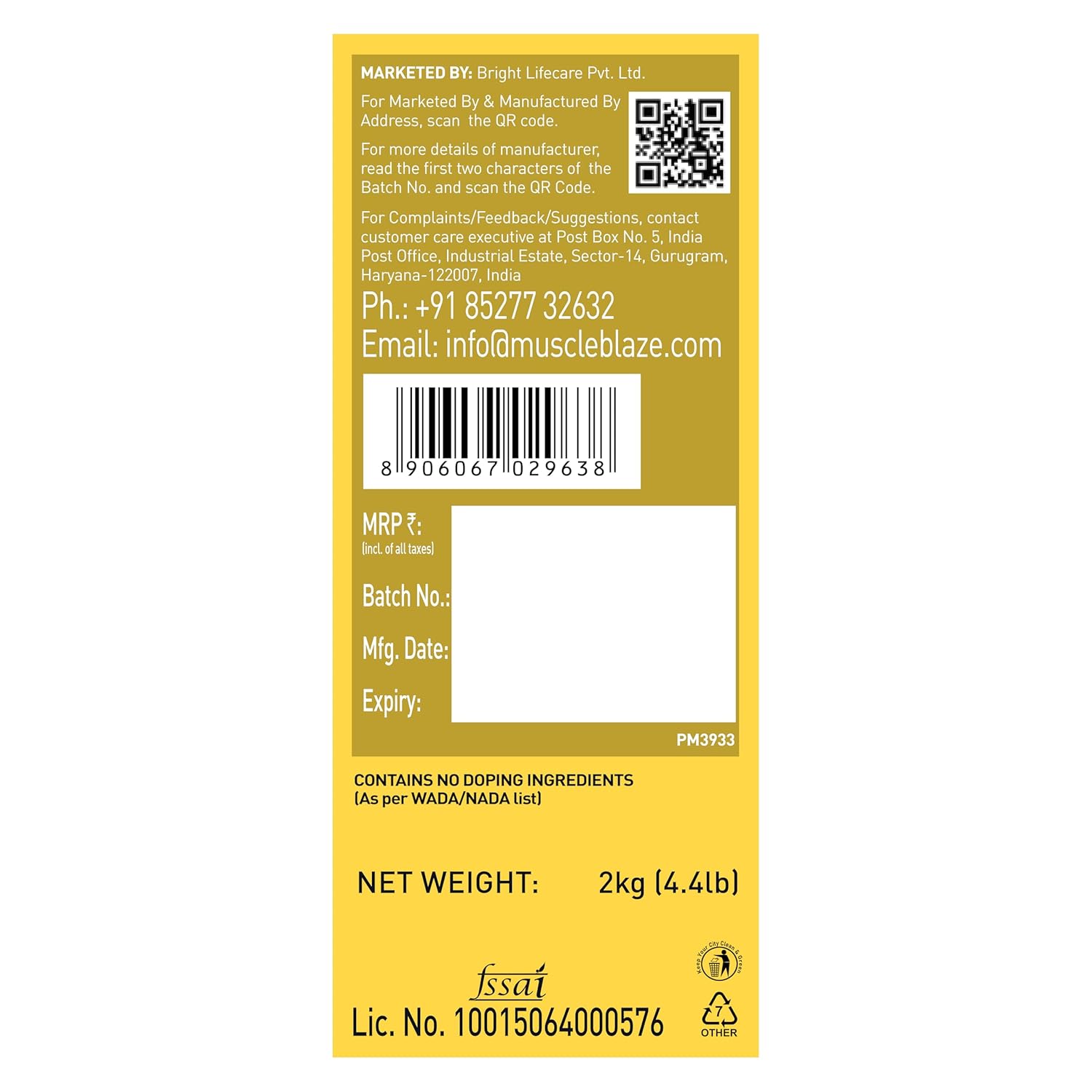 MuscleBlaze Whey Gold 2kg