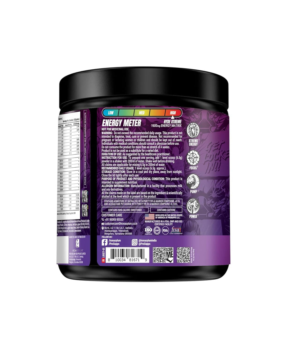 Prosupps Hyde Xtreme Hard Hitting Energy Pre Workout 30servings
