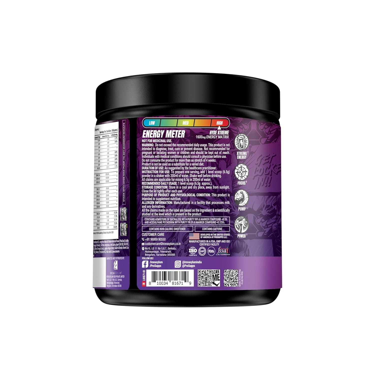 Prosupps Hyde Xtreme Hard Hitting Energy Pre Workout 30servings