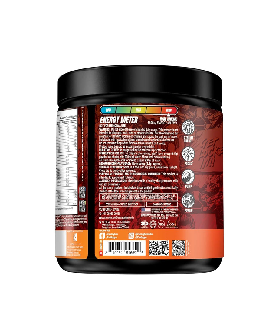 Prosupps Hyde Xtreme Hard Hitting Energy Pre Workout 30servings