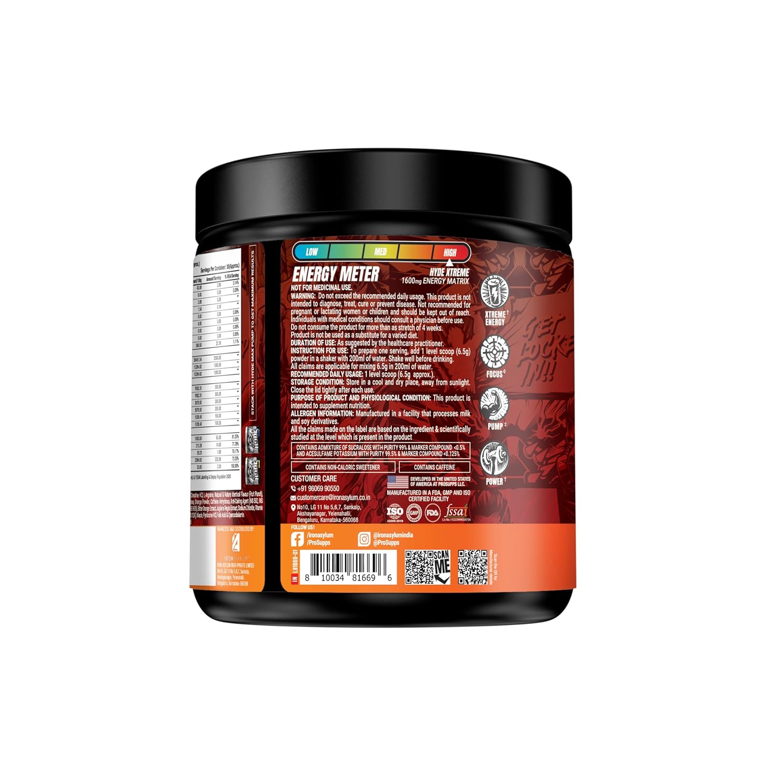 Prosupps Hyde Xtreme Hard Hitting Energy Pre Workout 30servings