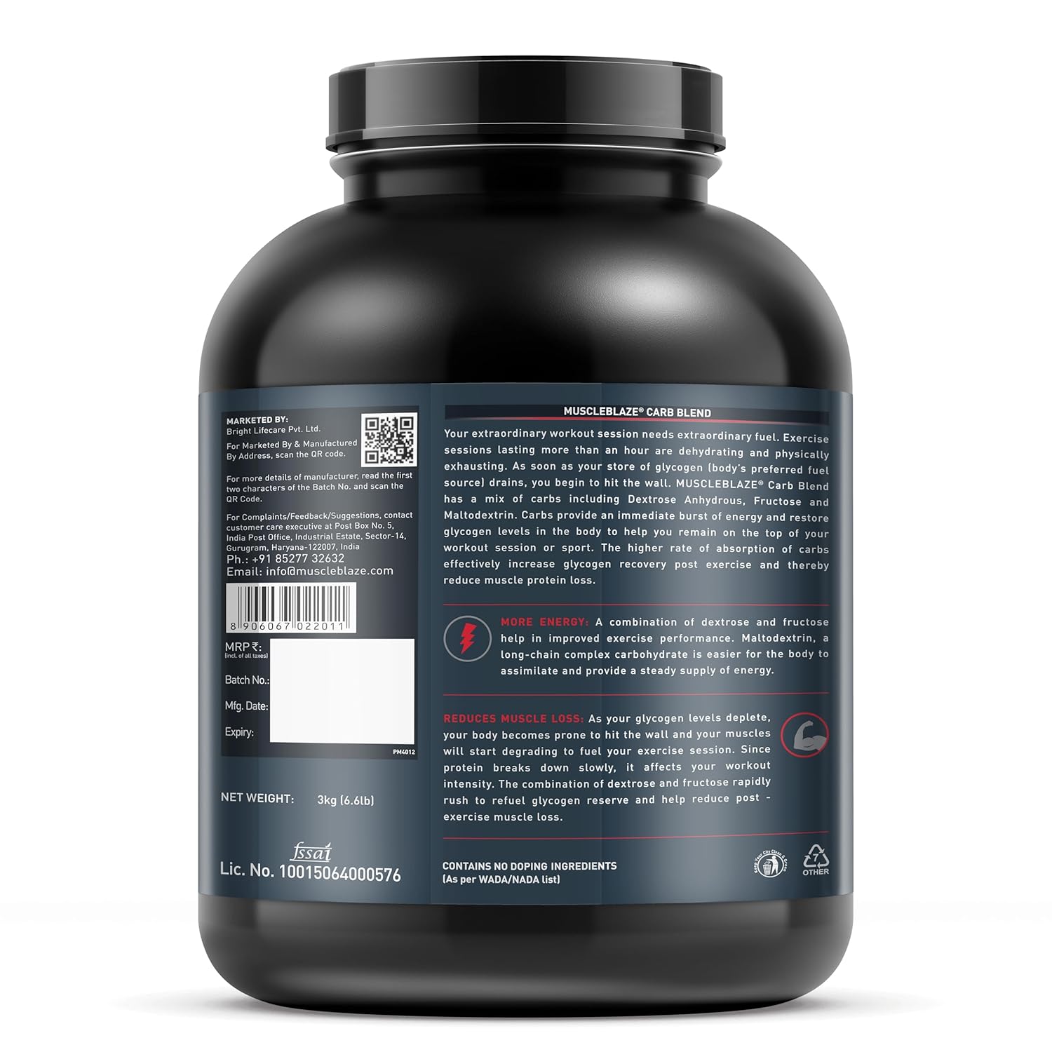 MuscleBlaze Carb Blend 3kg