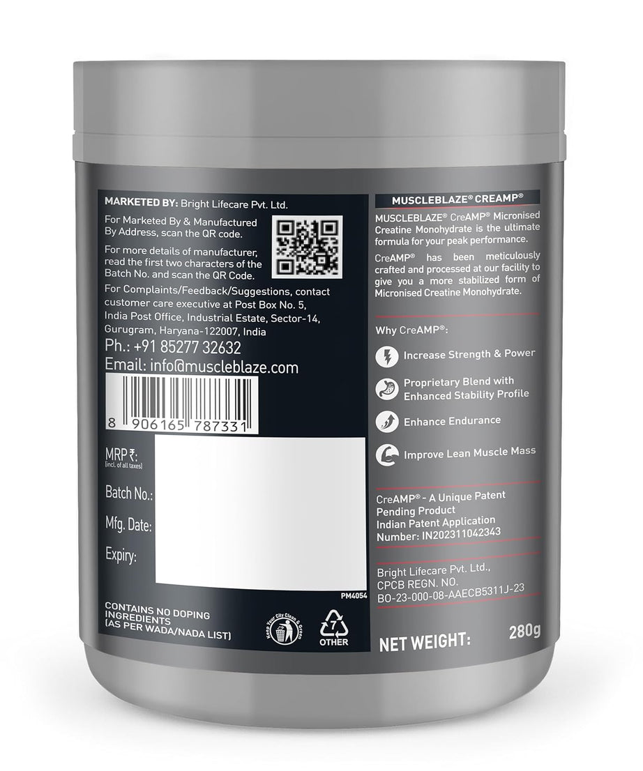 MuscleBlaze Creamp 280g