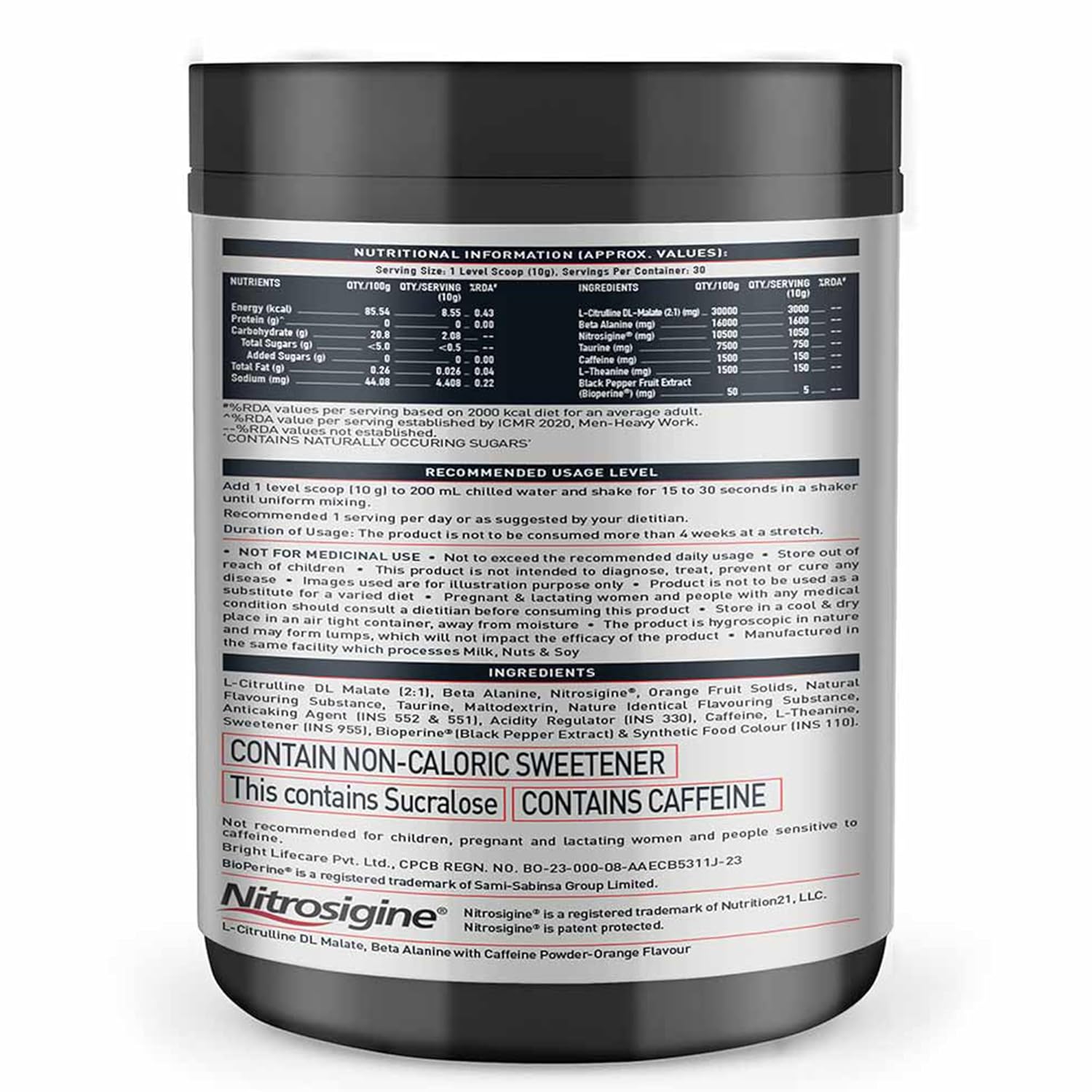MuscleBlaze WrathX Pump 30servings