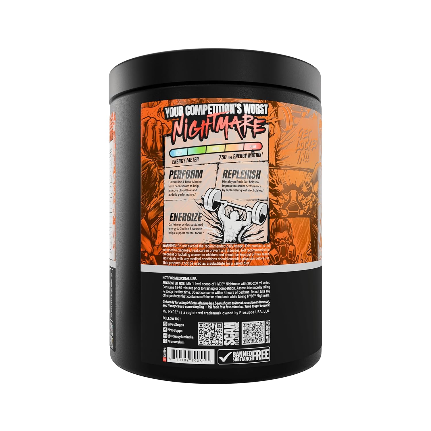 Prosupps Mr Hyde Xtreme Nightmare Pre-Workout 402g