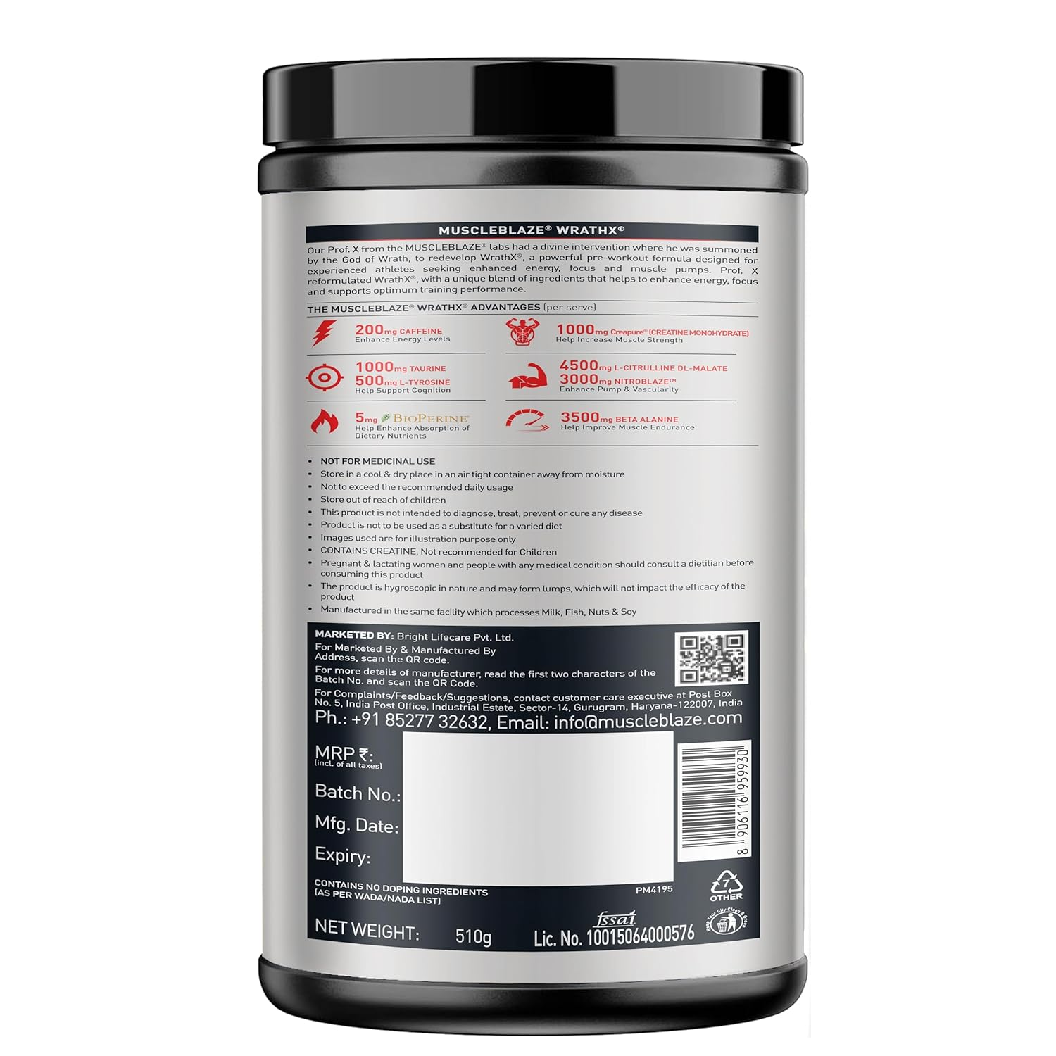 MB Wrathx Preworkout 510g