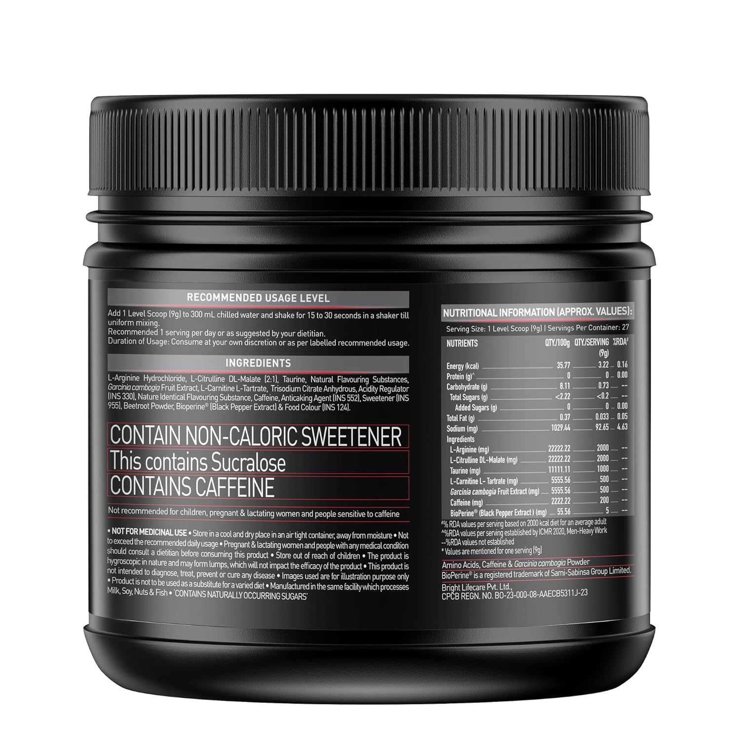 MuscleBlaze Pre-Workout Ripped 250g