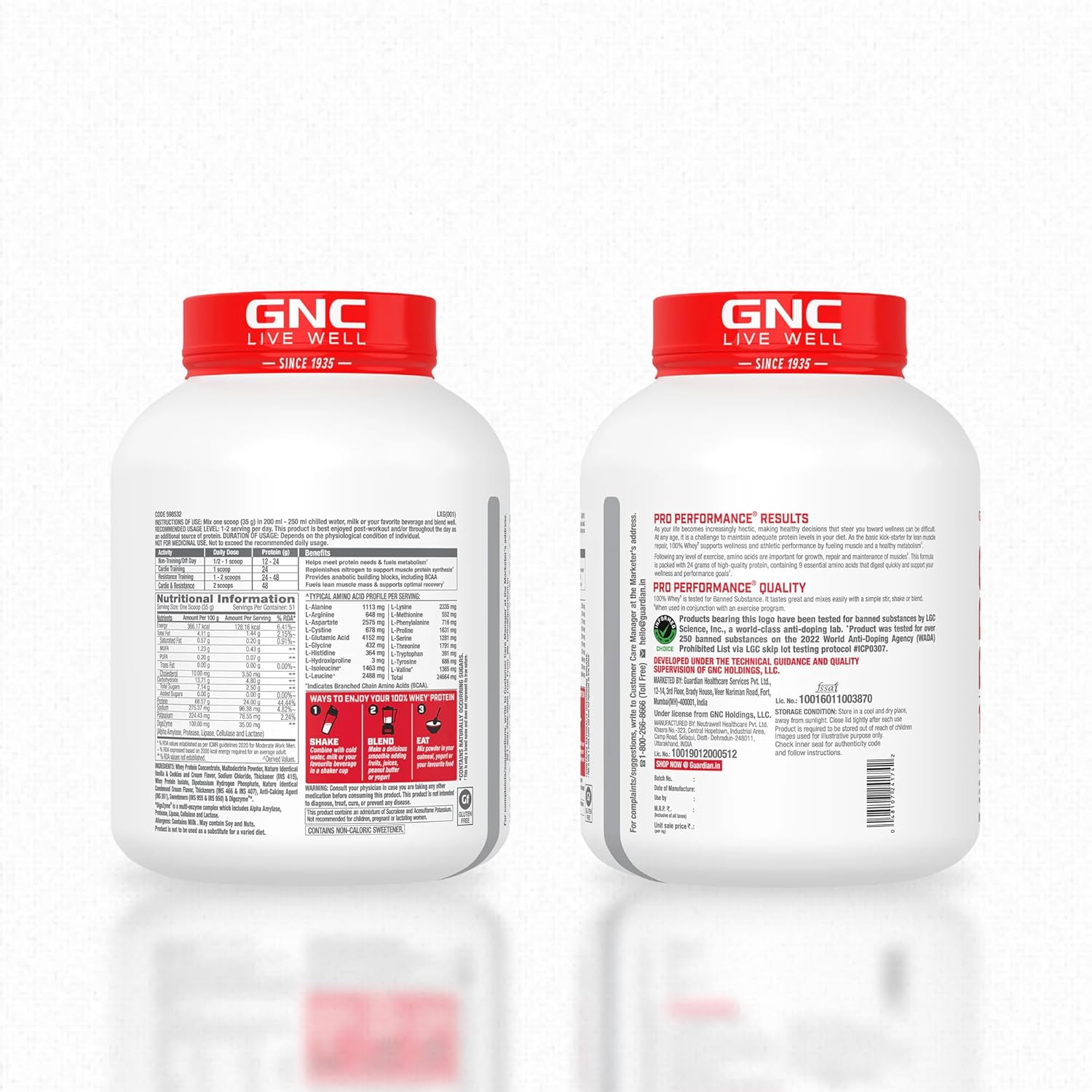 GNC Pro Performance 100% whey 1.81kg
