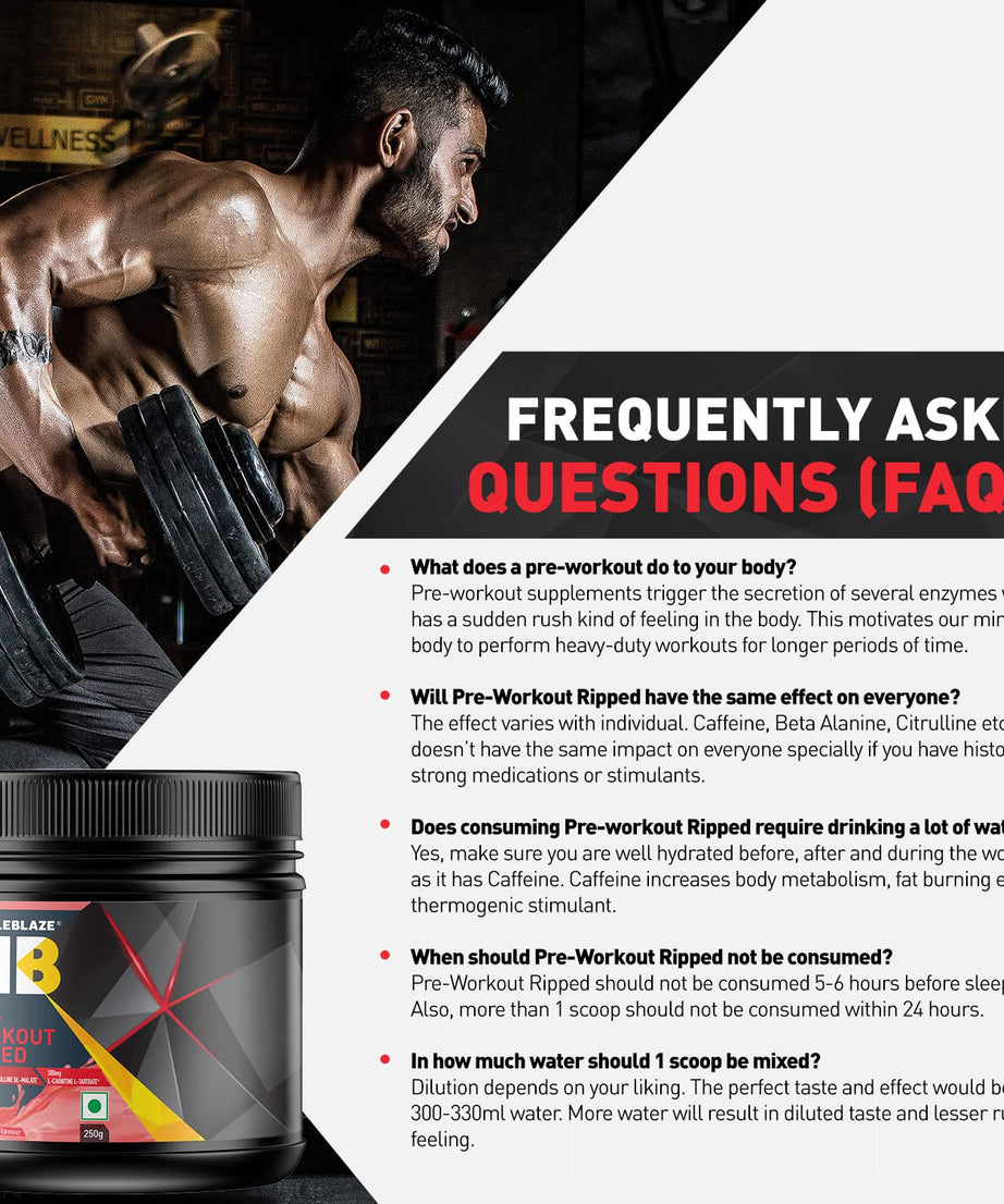 MuscleBlaze Pre-Workout Ripped 250g
