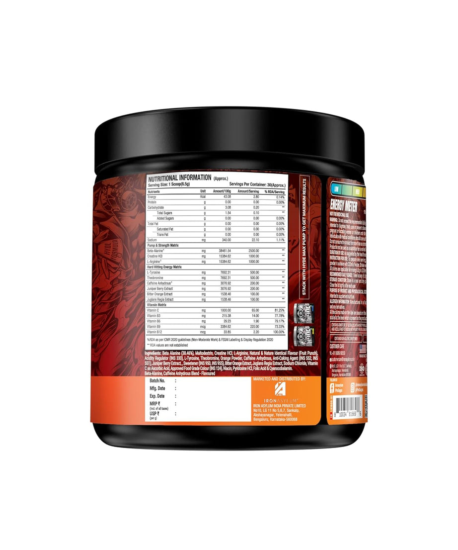 Prosupps Hyde Xtreme Hard Hitting Energy Pre Workout 30servings