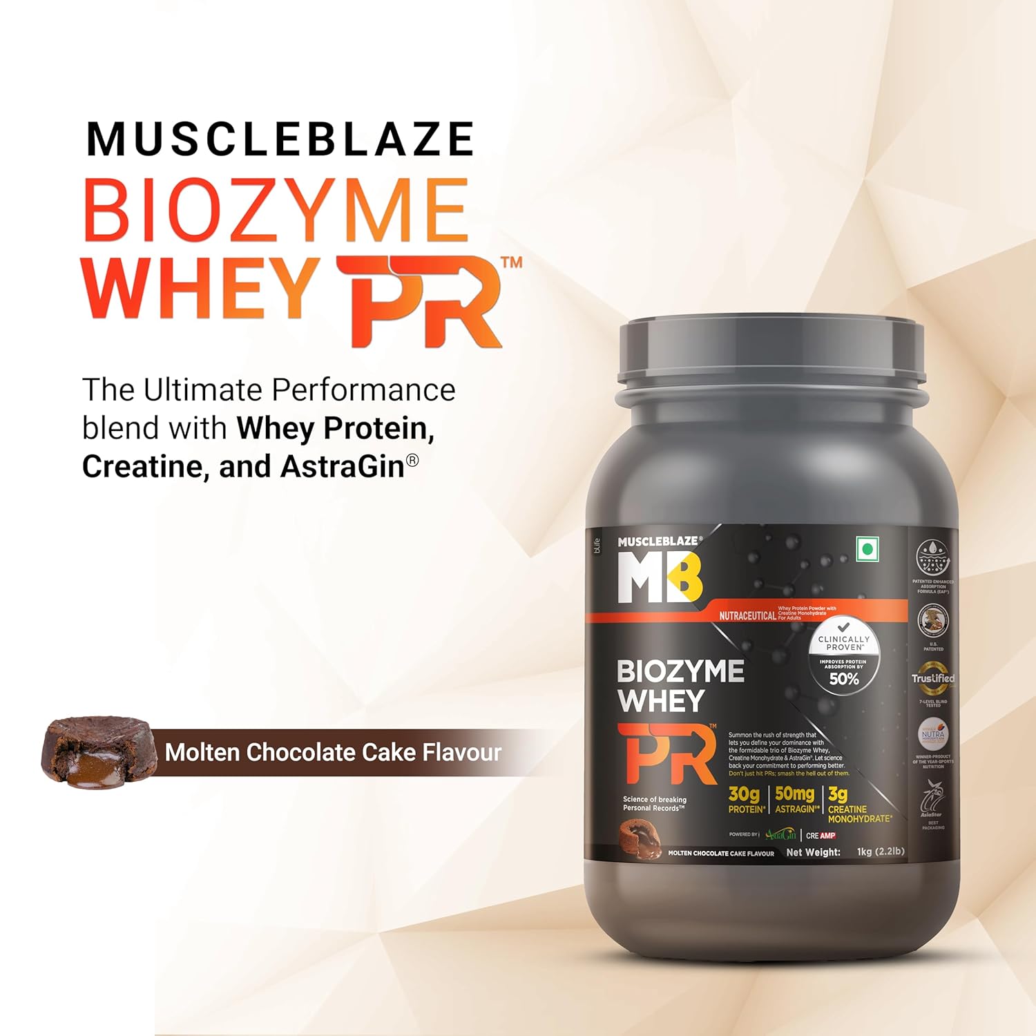 MuscleBlaze Biozyme Whey PR 1kg
