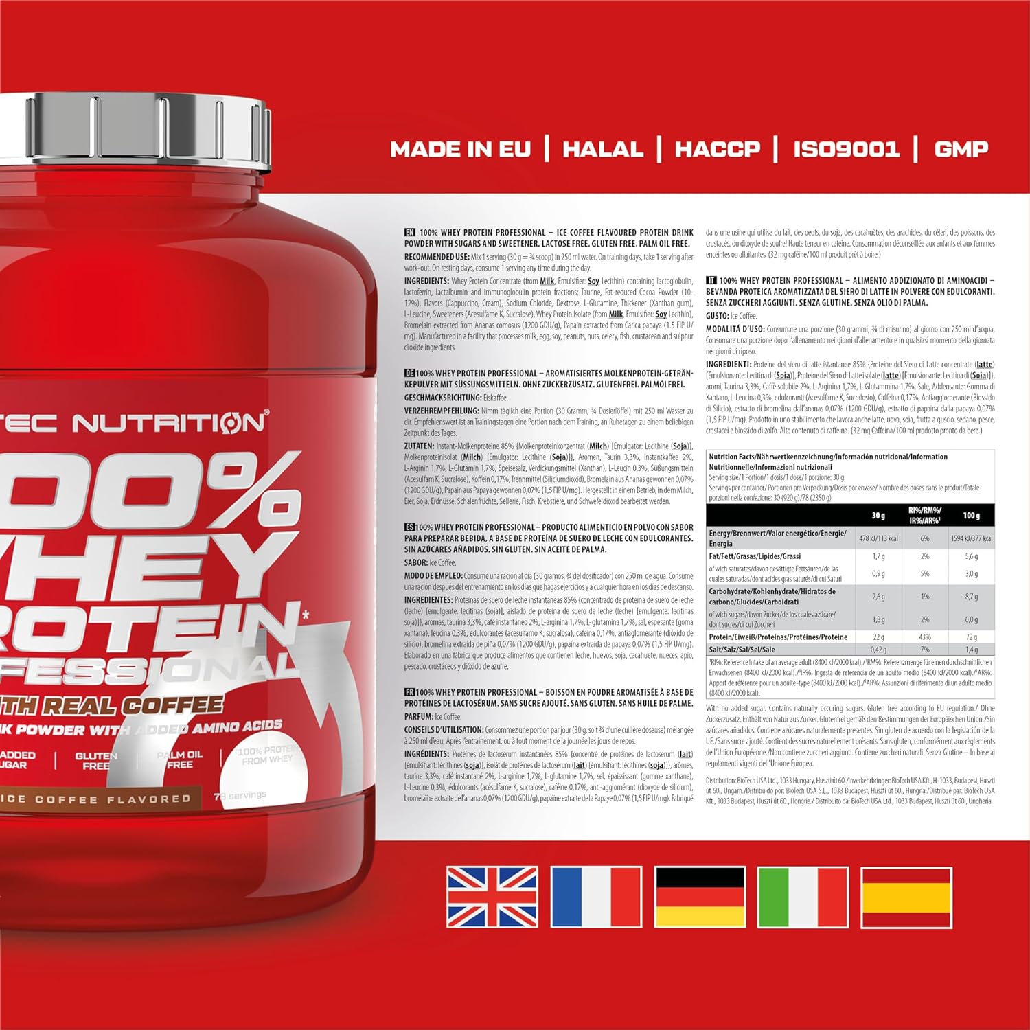 Scitec Nutrition 100% Whey Protein Professional 2.35kg