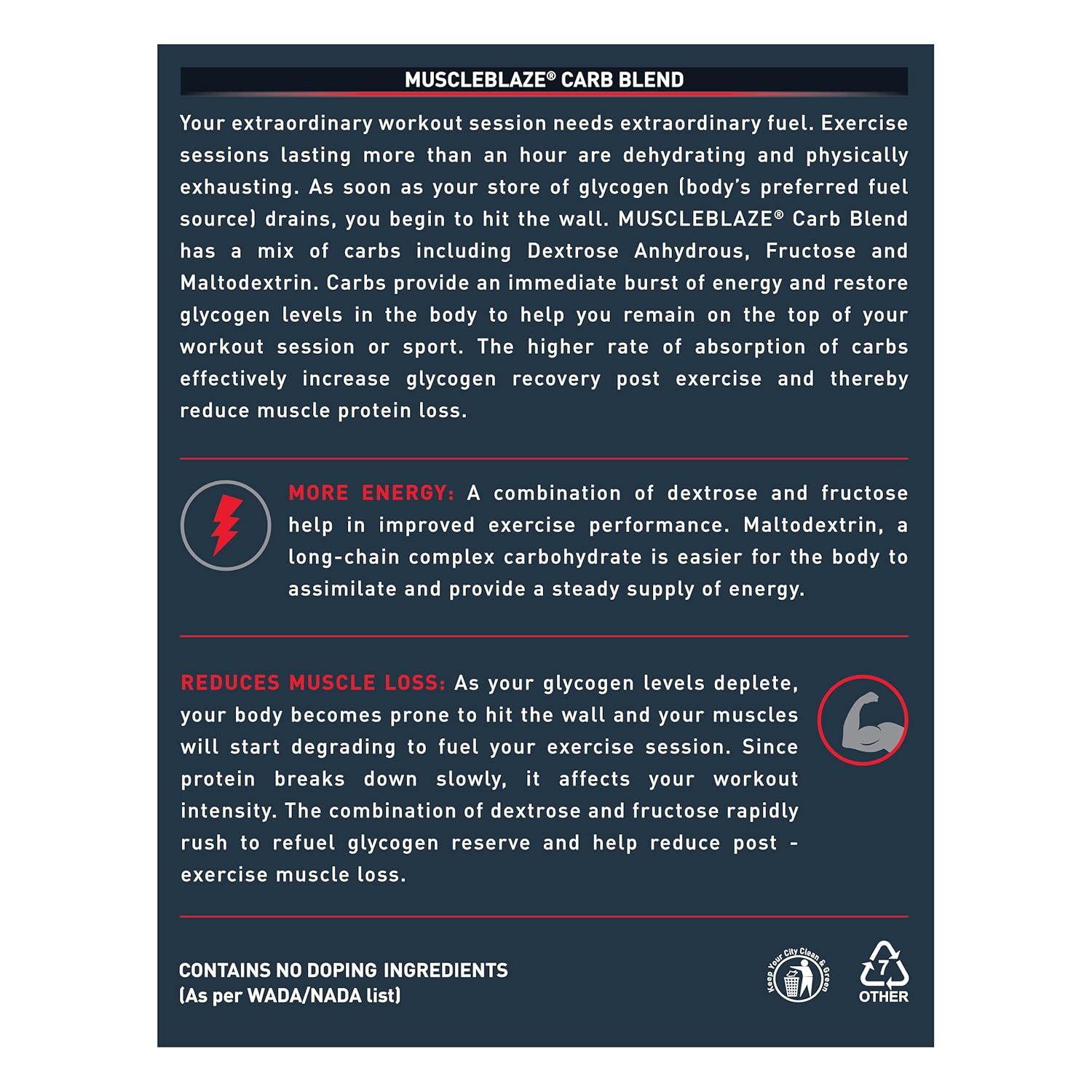 MuscleBlaze Carb Blend 3kg
