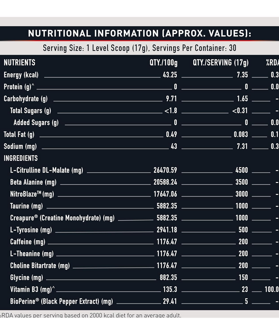 MB Wrathx Preworkout 510g