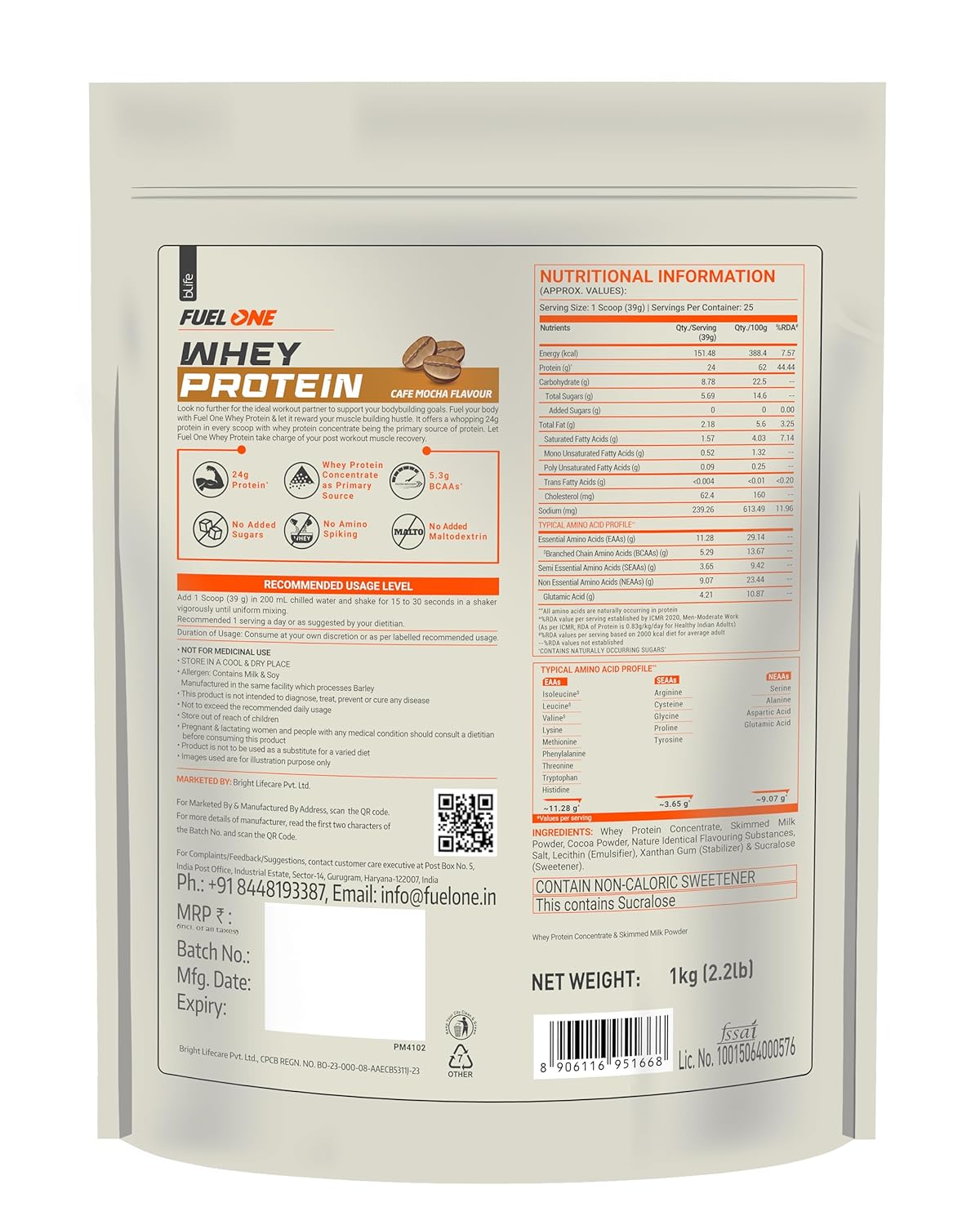 Muscleblaze Fuel One Whey Protein 1kg