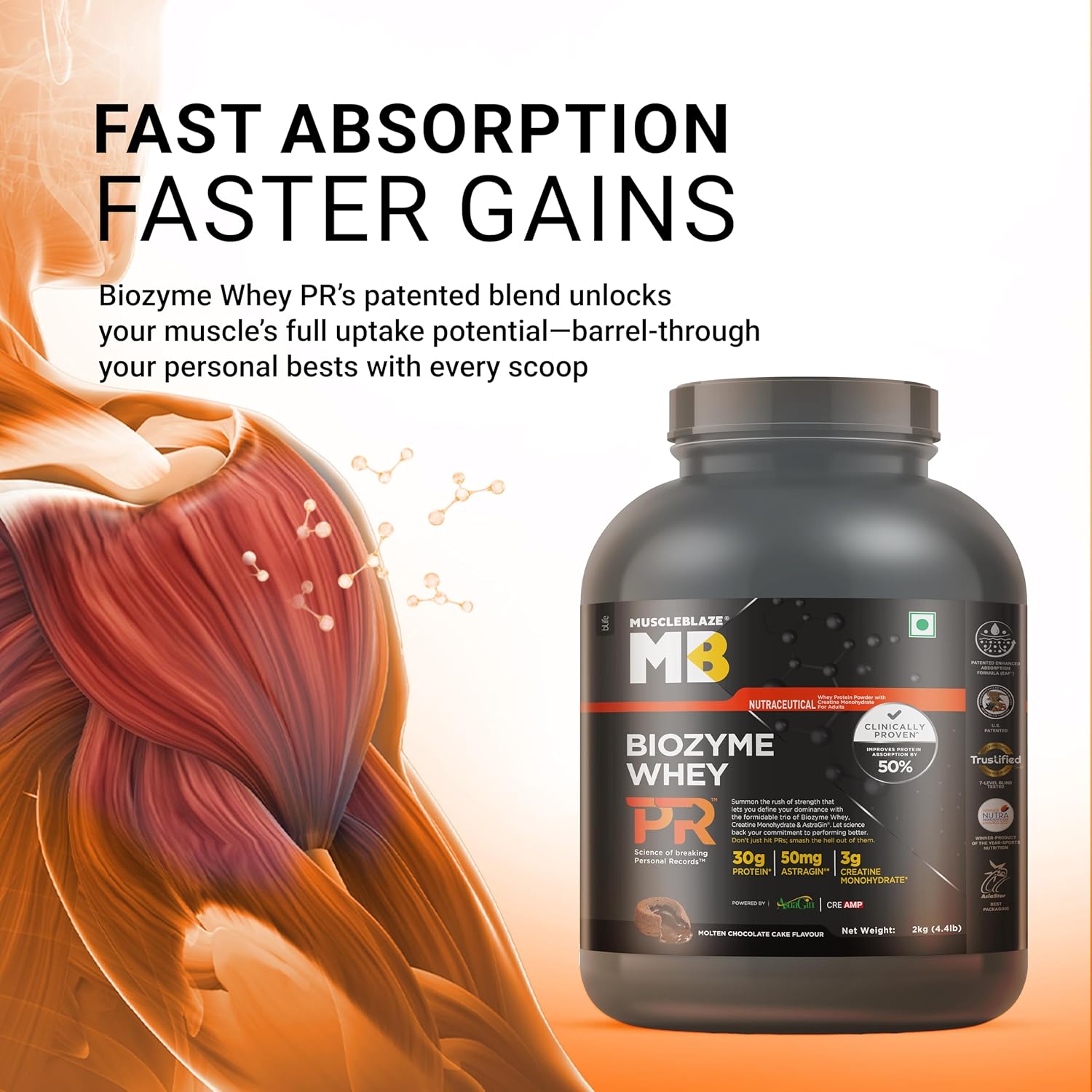 MuscleBlaze Biozyme Whey PR 2kg
