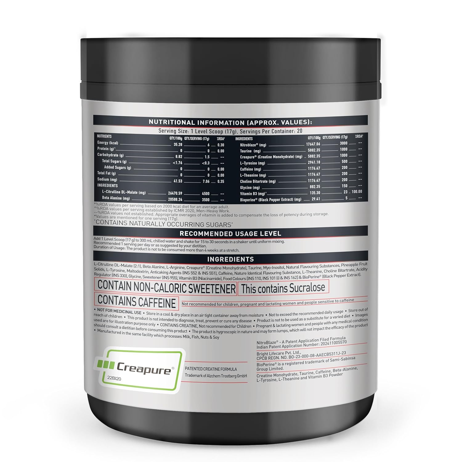 MB Wrathx Pre workout 340g