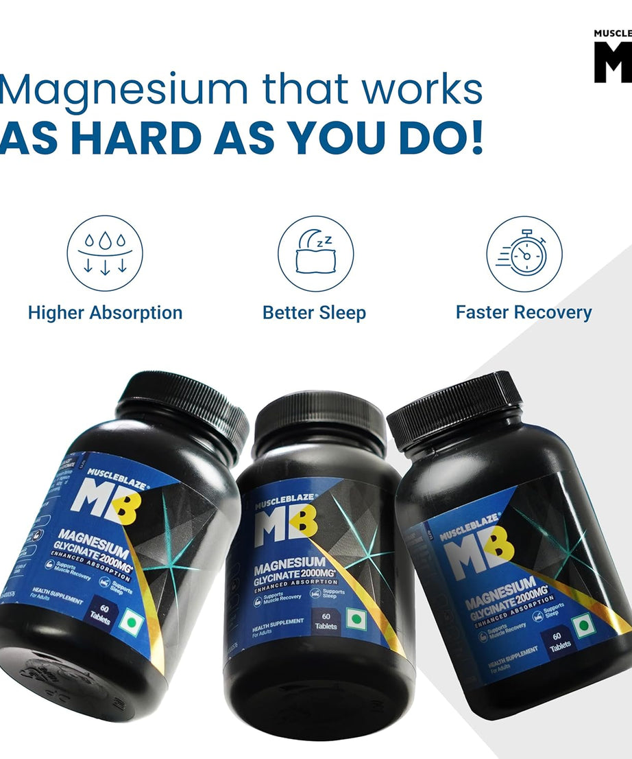 Muscleblaze Magnesium Glycinate 2000 mg