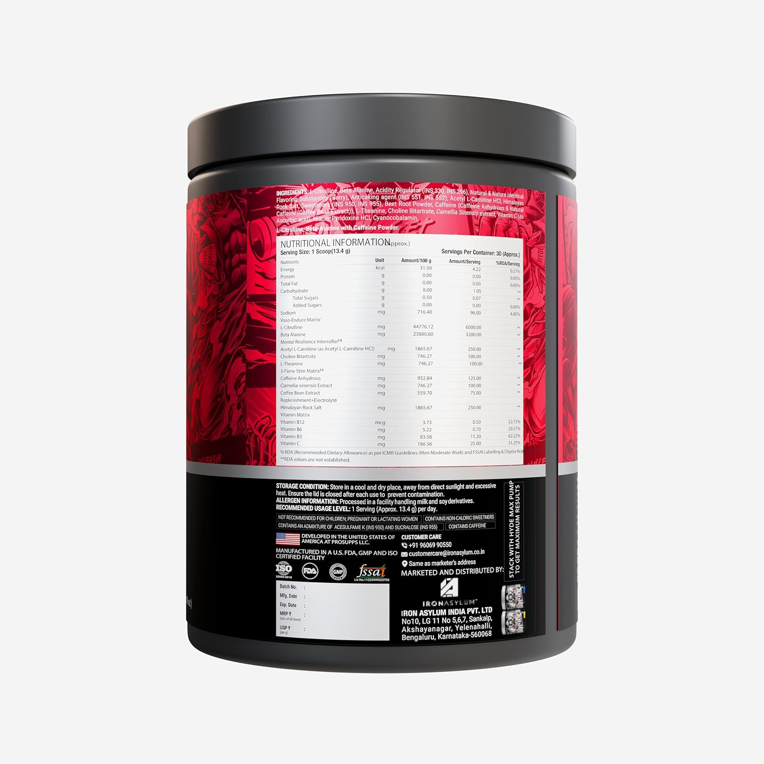 Prosupps Mr Hyde Xtreme Nightmare Pre-Workout 402g