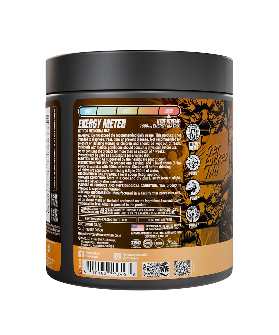 Prosupps Hyde Xtreme Hard Hitting Energy Pre Workout 30servings