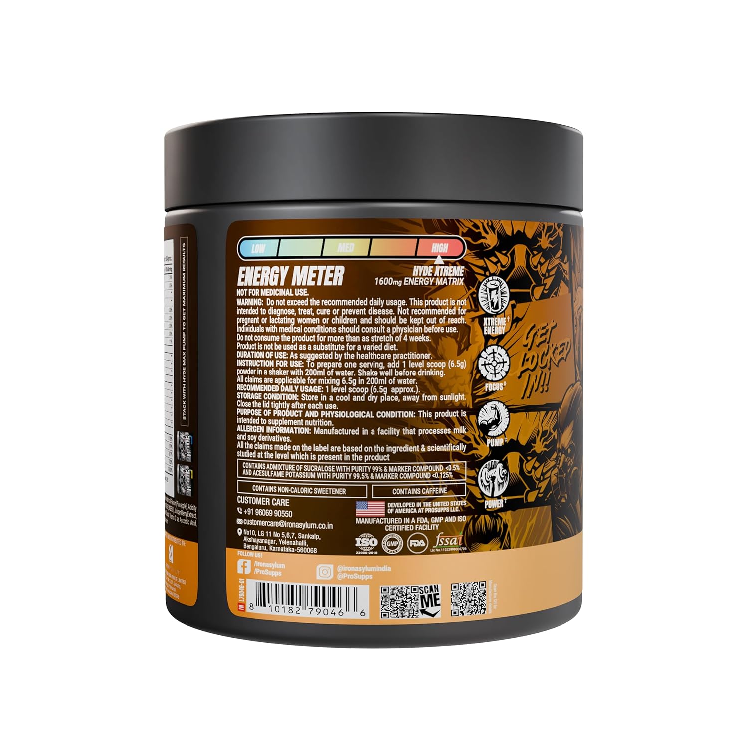 Prosupps Hyde Xtreme Hard Hitting Energy Pre Workout 30servings
