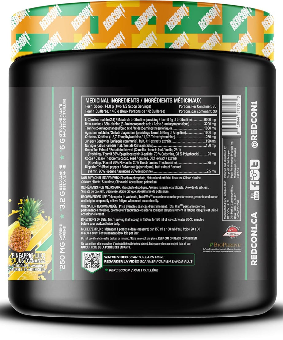 Redcon1 Total War Pre Workout 30servings