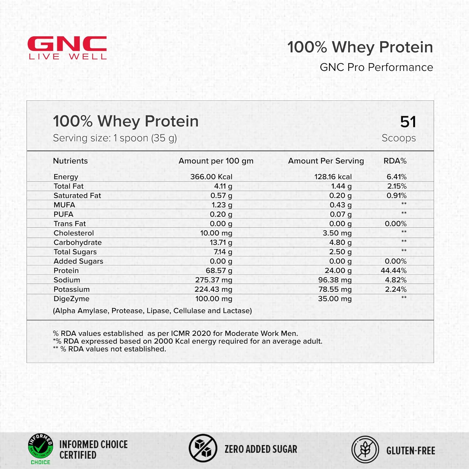 GNC Pro Performance 100% whey 1.81kg
