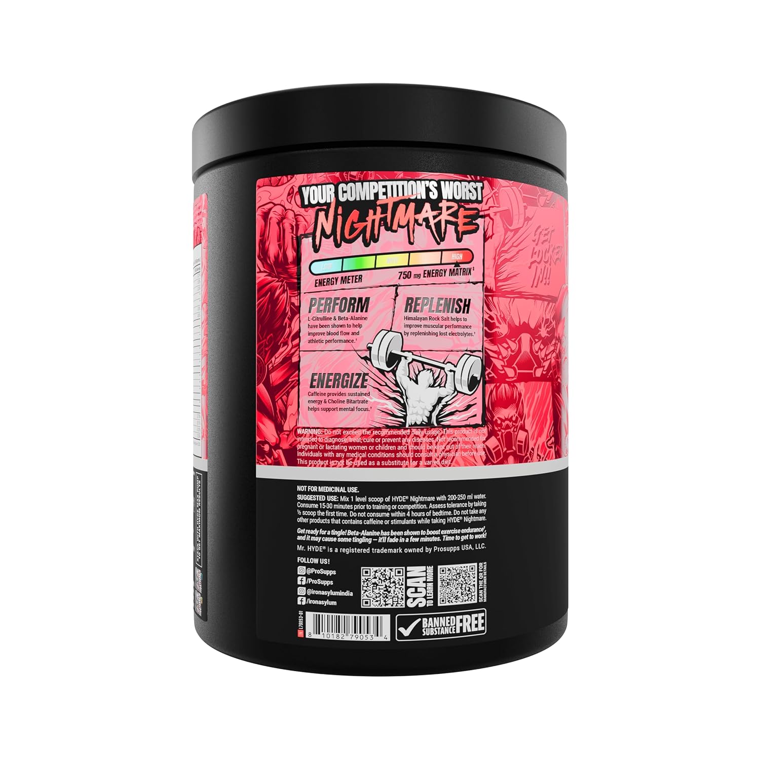 Prosupps Mr Hyde Xtreme Nightmare Pre-Workout 402g