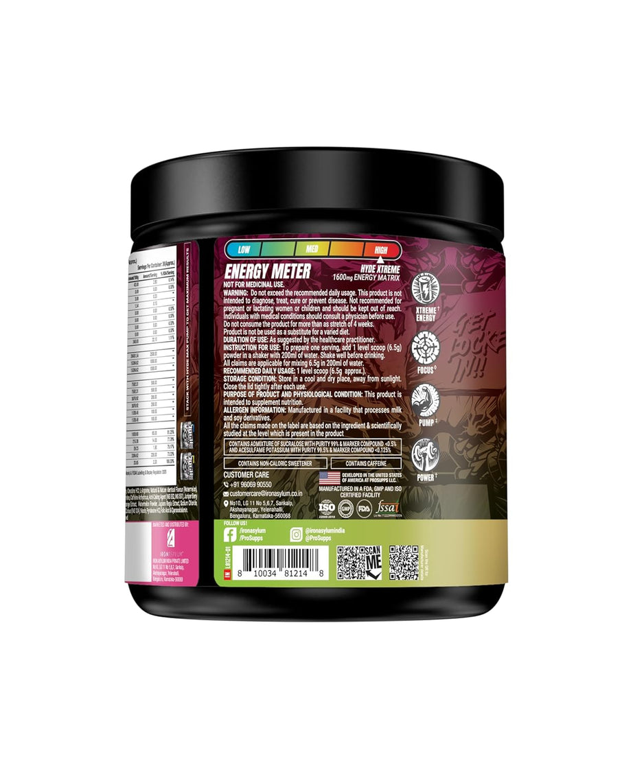 Prosupps Hyde Xtreme Hard Hitting Energy Pre Workout 30servings