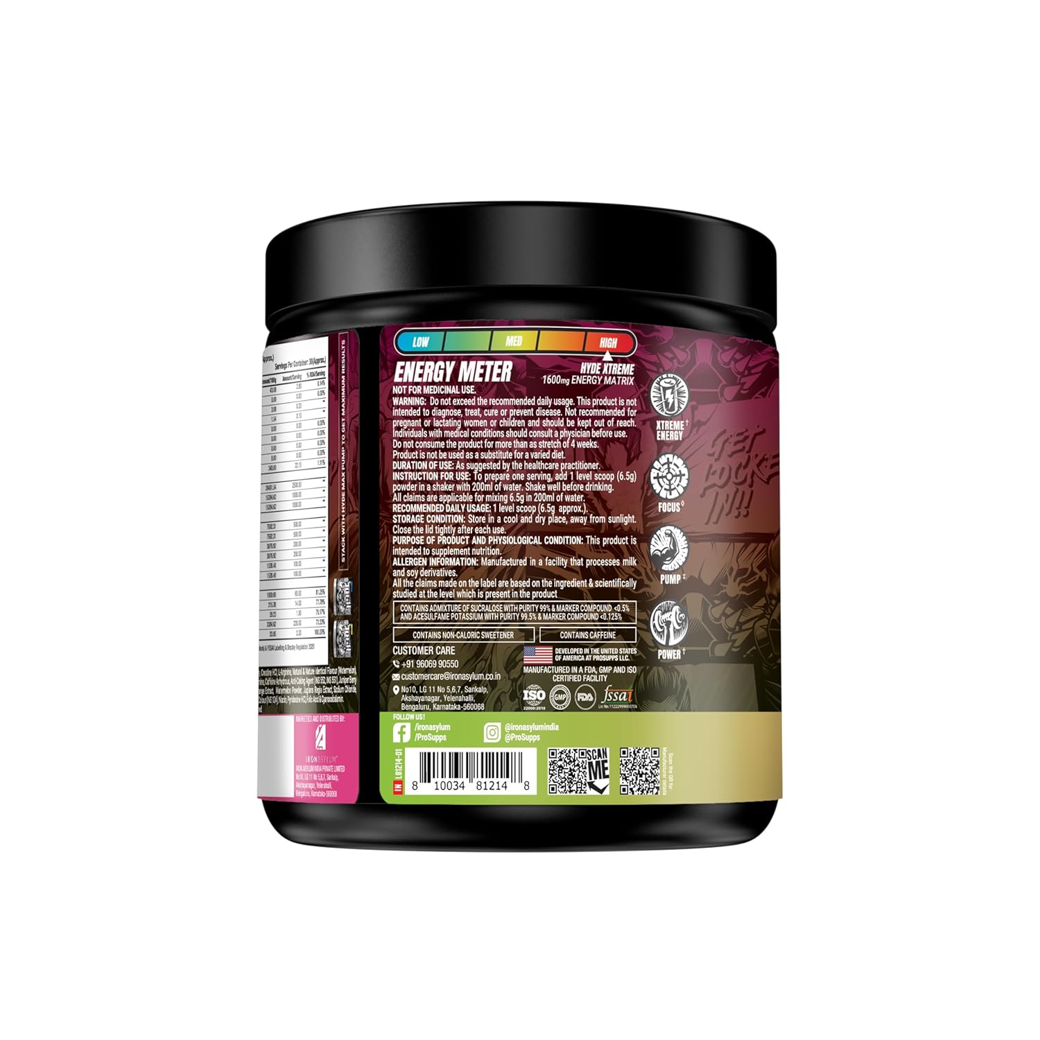 Prosupps Hyde Xtreme Hard Hitting Energy Pre Workout 30servings