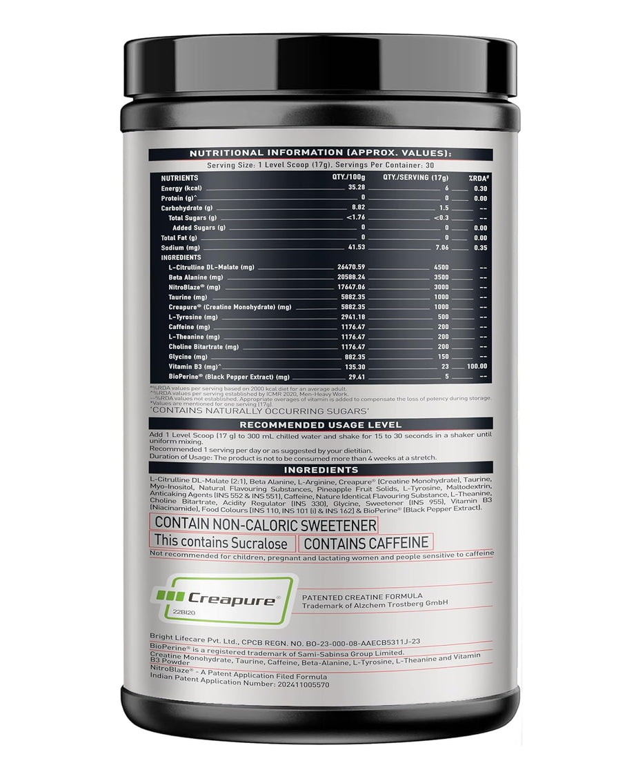 Muscleblaze Wrathx Pre workout 510g